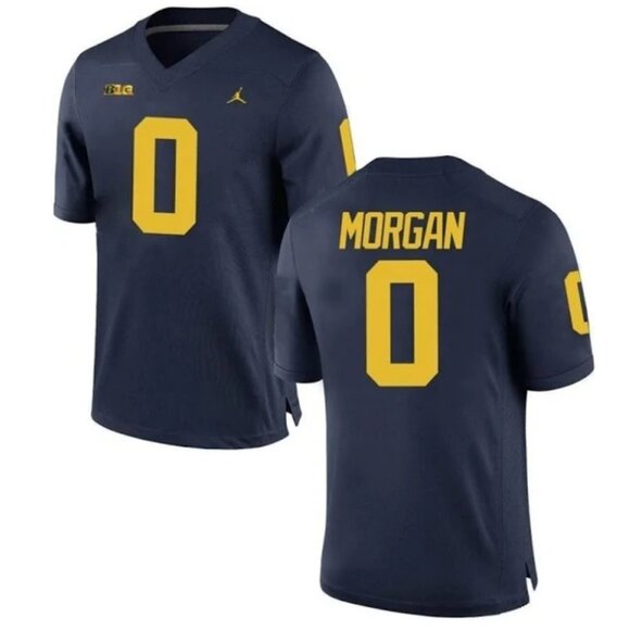 Mens YouthsKids Semaj Morgan Navy Stitched Jersey Vapor